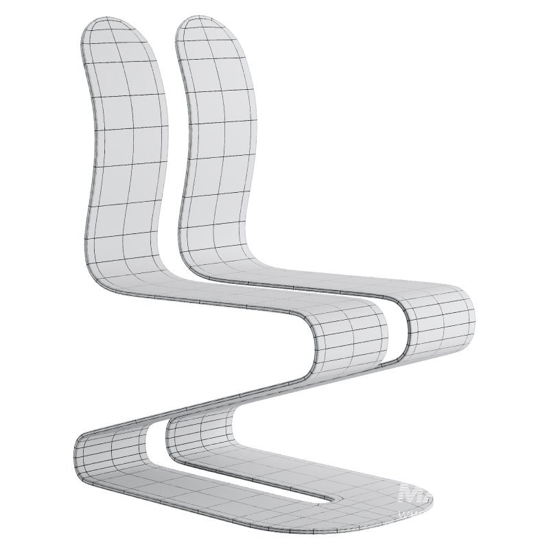 Fluid Ribbon Black Chair - Image 2