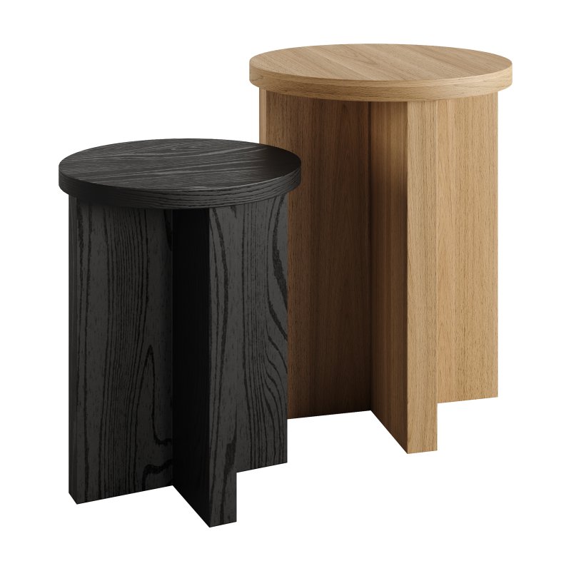 CHENE Side Table and Stool by Atelier De Troupe - Image 1