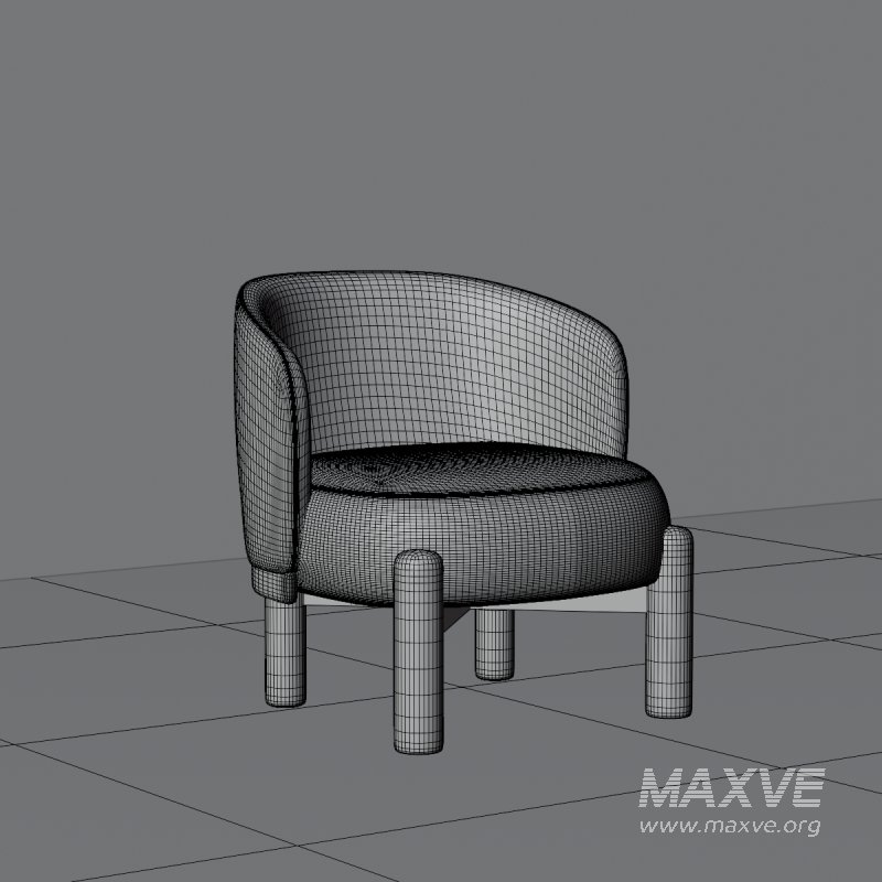 Curved Back Lounge Chair - Image 4
