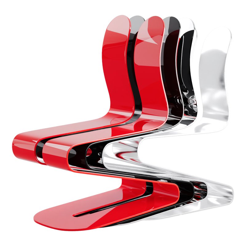 Fluid Ribbon Black Chair - Image 5