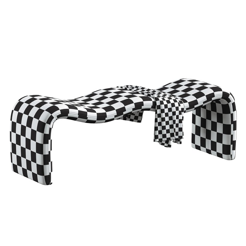 Monifa Chenille Fabric Bench - Image 7