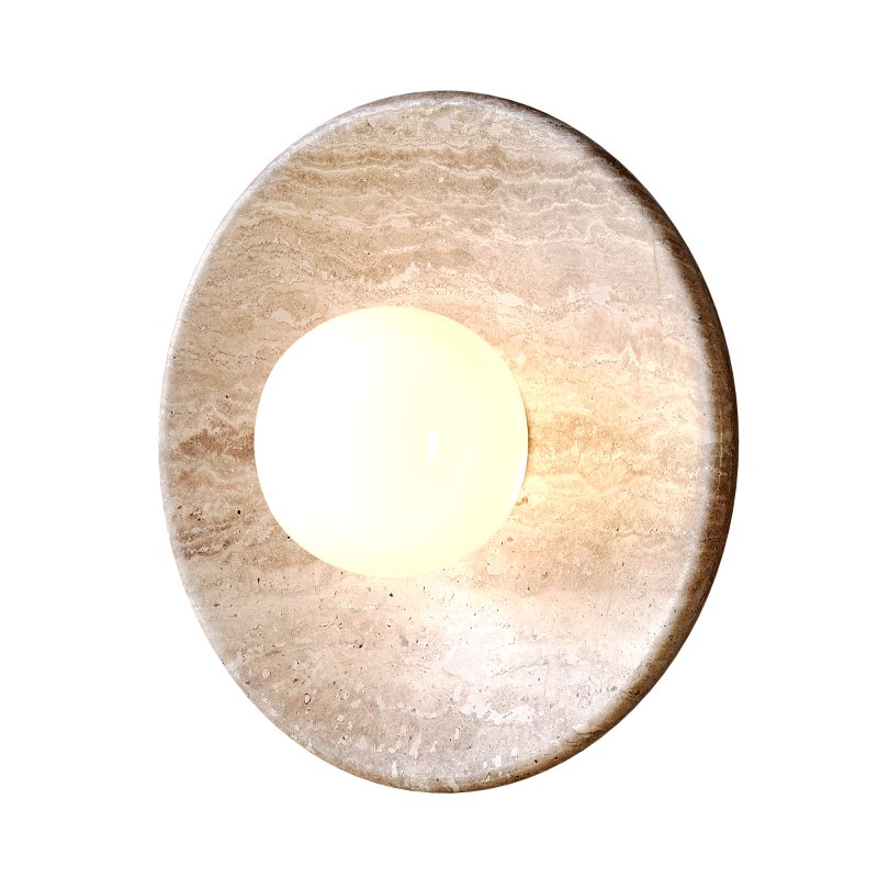 : Sonoma Wood And Stone Wall Light Sconce - Image 3