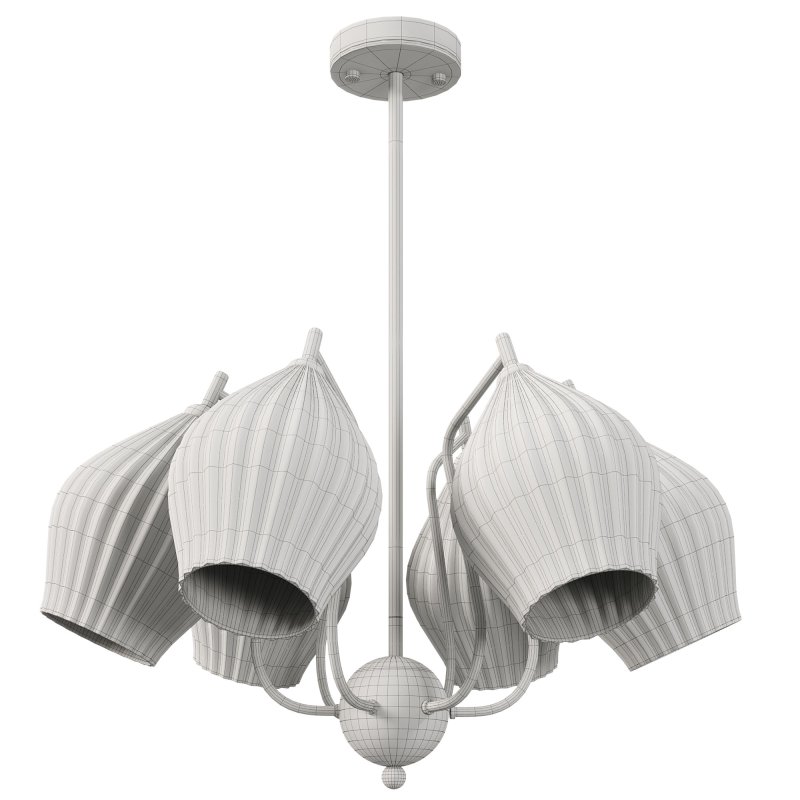 Ceramic Ribbed Chandelier - Image 5