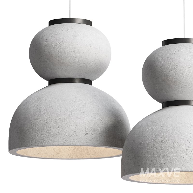 Pumpkin Shape Concrete Pendant - Image 4