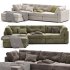 Sohla 4 Piece L Shaped Grey Boucle Sectional Sofa - Thumbnail 5