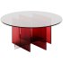 Modern Red Base Acrylic Coffee Table by Chairish - Thumbnail 2