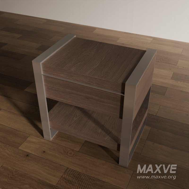 Sleek Wooden Nightstand - Image 4