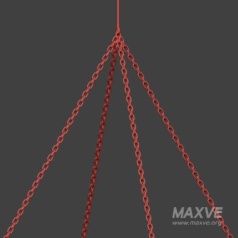 Large Round Double Ball Urchin Chandelier - Image 5