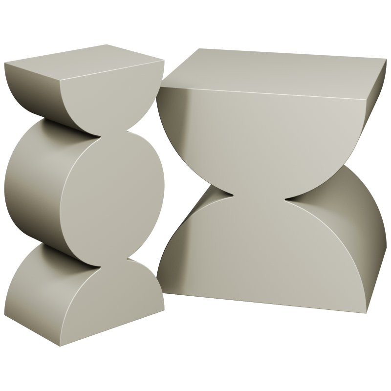 Studio Brancusi Sculptural Side Tables Matte Steel Customizable by 1stDibs - Image 2