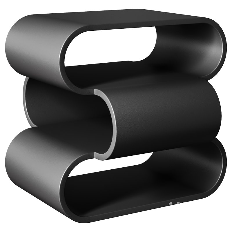 Nada Side Table – Black Metal - Image 2