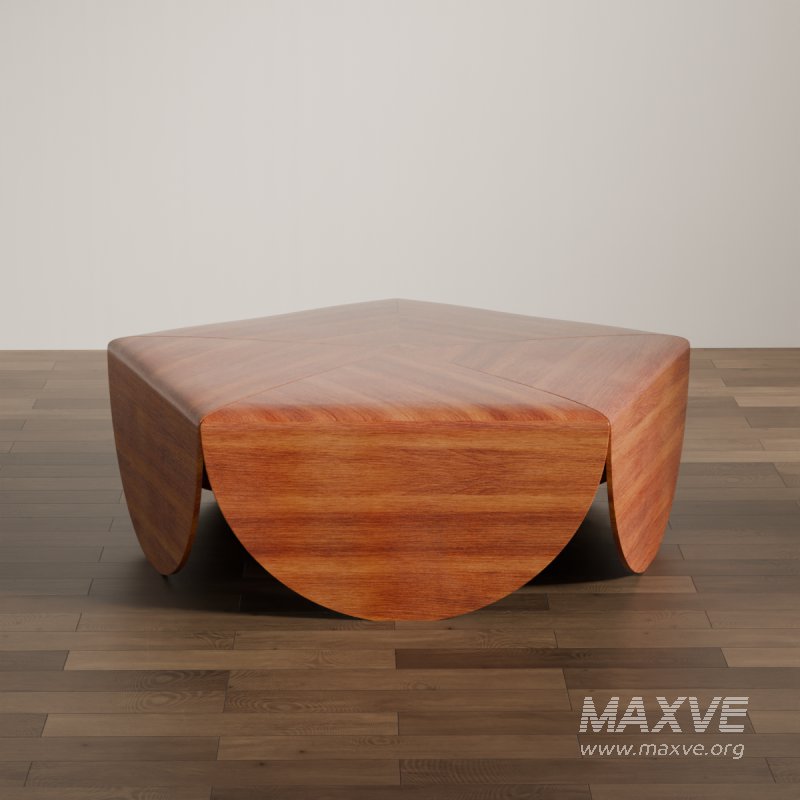 Sculptural Wooden Coffee Table - Image 2