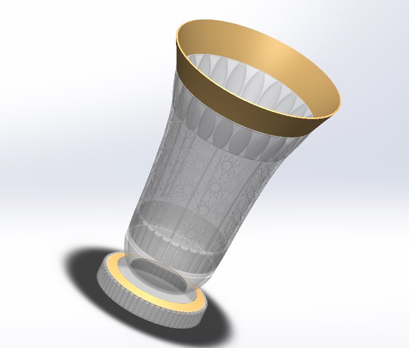 Flower vase models: 3D printing, metal processing, glass and crystal, interior decoration. - Image 1