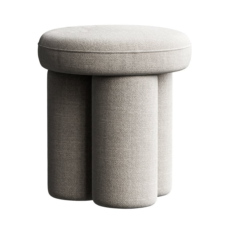 Big Foot Stool Linen Sand - Image 1