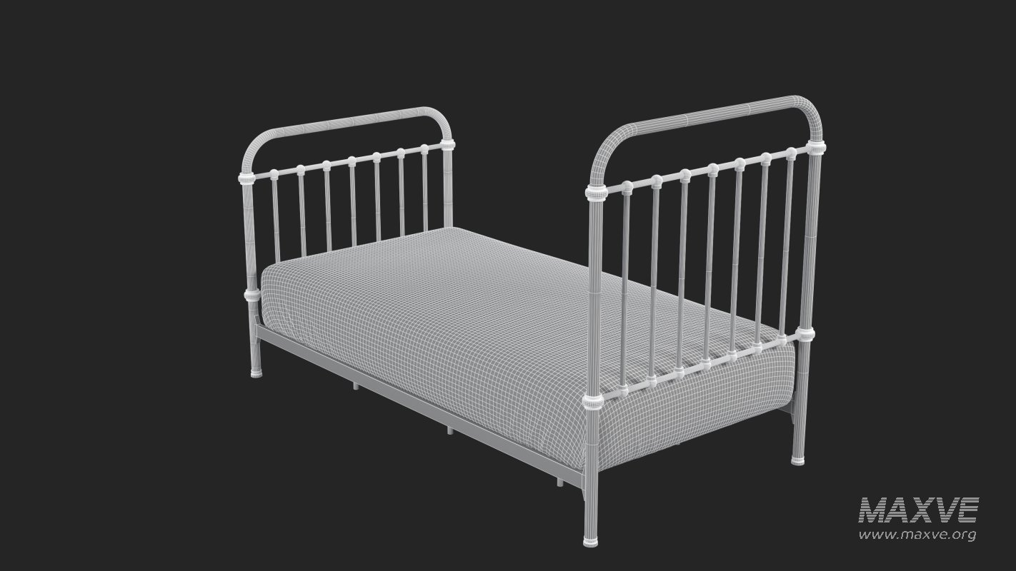 Black Metal Bed - Image 12