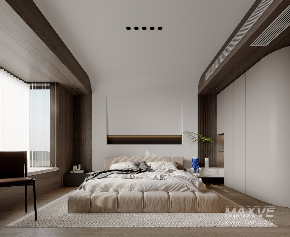Modern bedroom and dressing room - Image 2