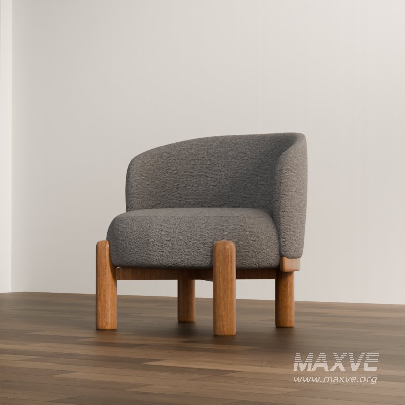 Curved Back Lounge Chair - Image 7