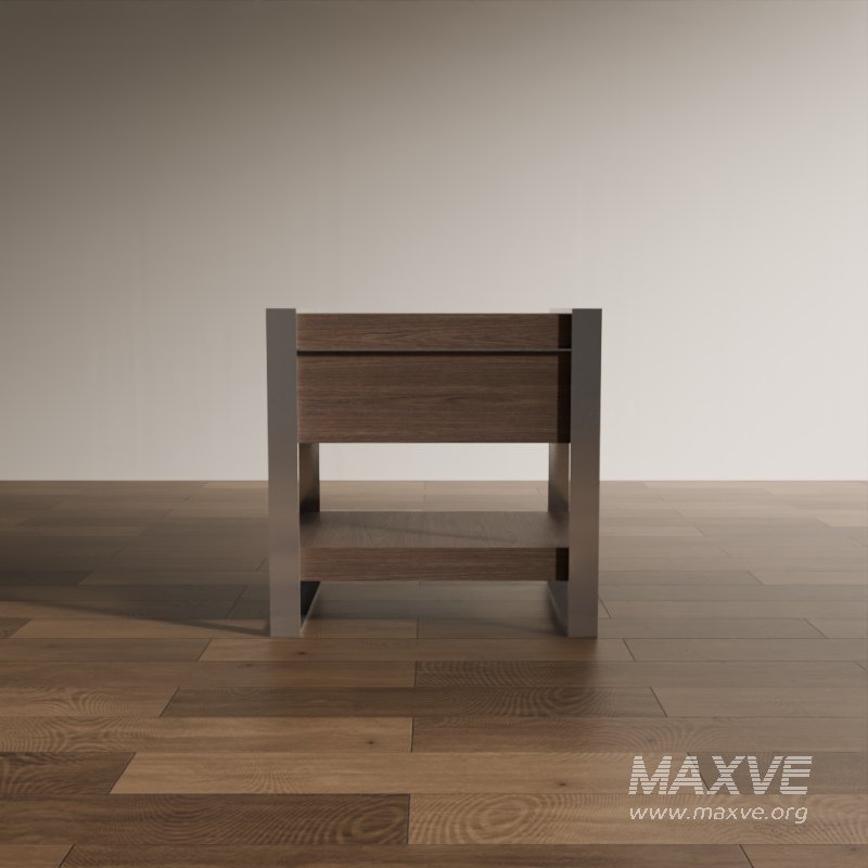 Sleek Wooden Nightstand - Image 5