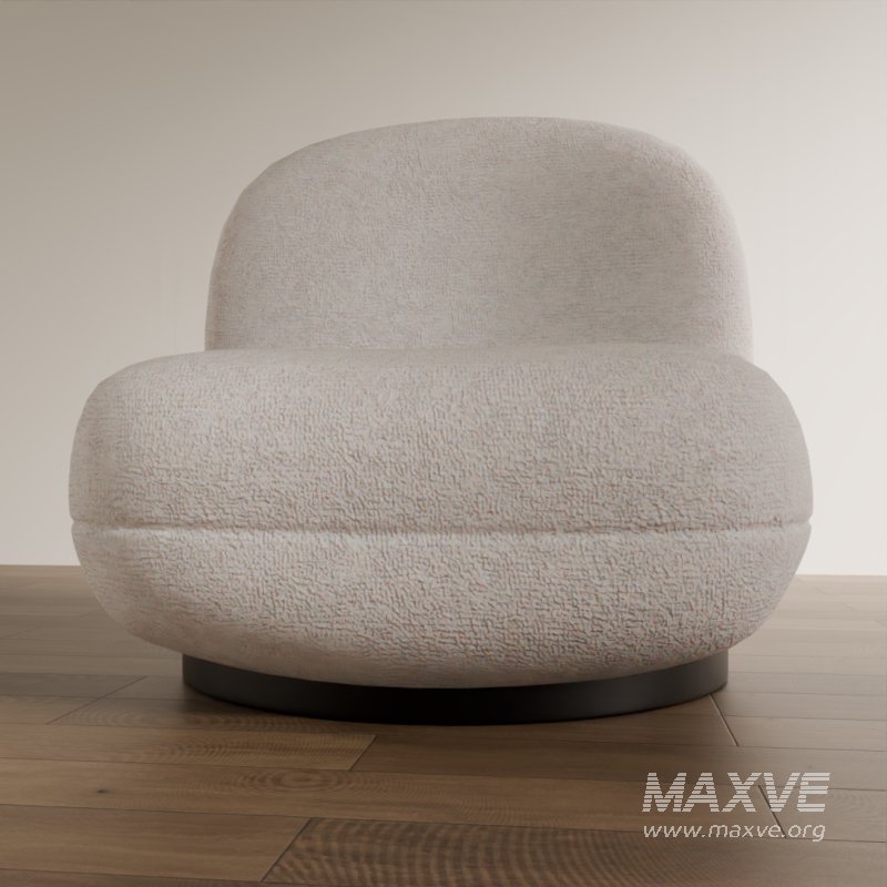 Minimalist Fabric Pouffe - Image 1