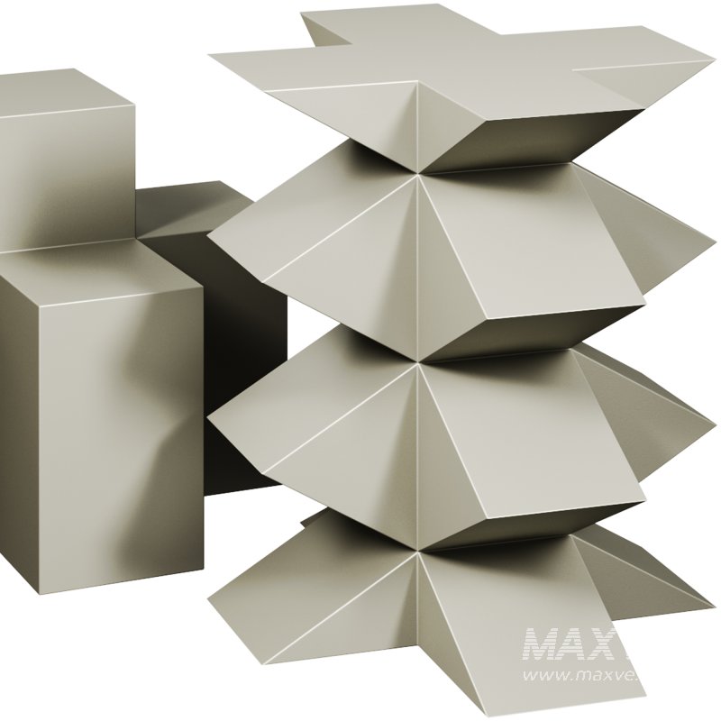 Studio Brancusi Sculptural Side Tables Matte Steel Customizable by 1stDibs - Image 3