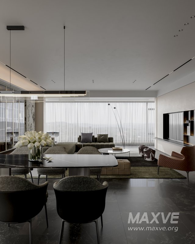 Modern living and dining room - Image 9