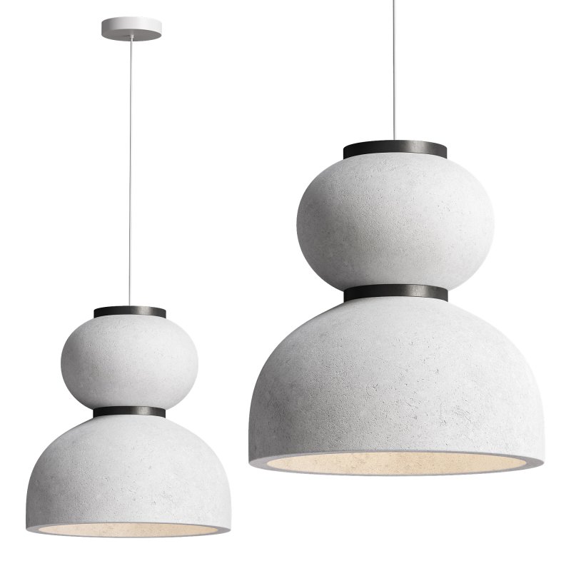 Pumpkin Shape Concrete Pendant - Image 2