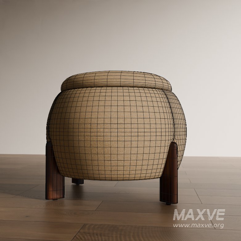 Modern Upholstered Ottoman - Image 2