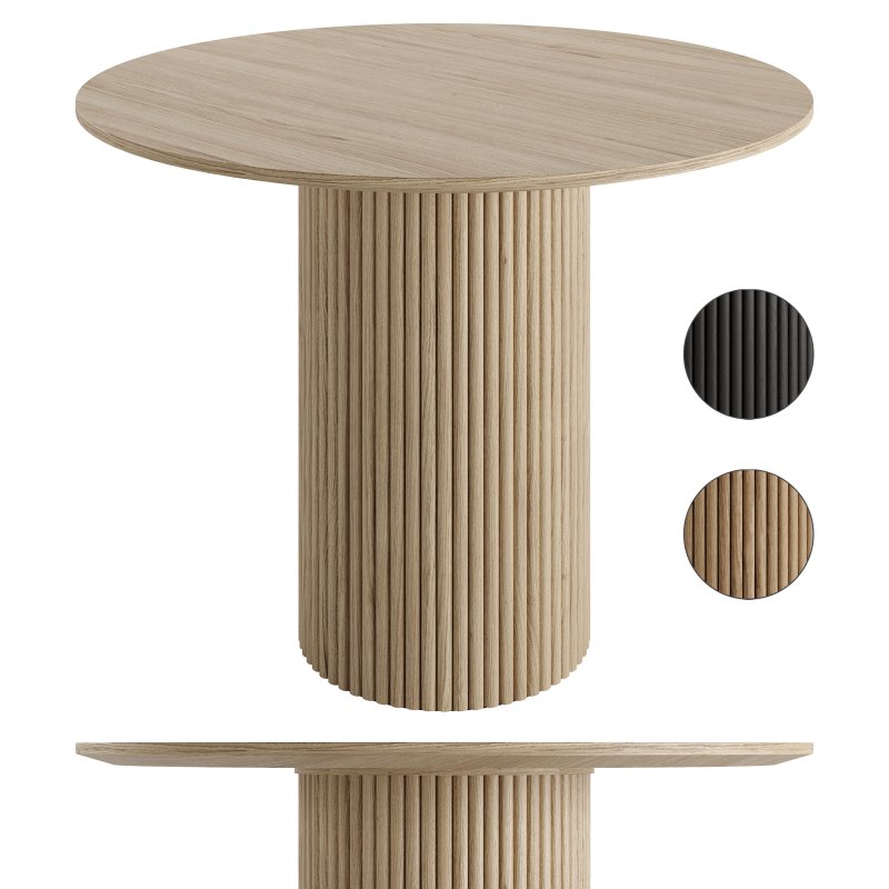 Farmhouse 39 Round Wood Dining Table - Image 1