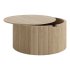 Modern Round Wood Coffee Table Set - Thumbnail 2