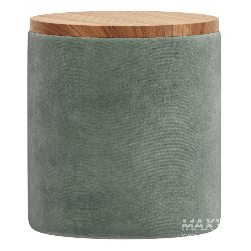 Boucle Upholstered Storage Ottoman - Image 4