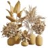 AV Indoor Plants Set 232 Branche Decorative and Bird Of Paradise and Ficus Elastica and Pelagio Palm - Thumbnail 9