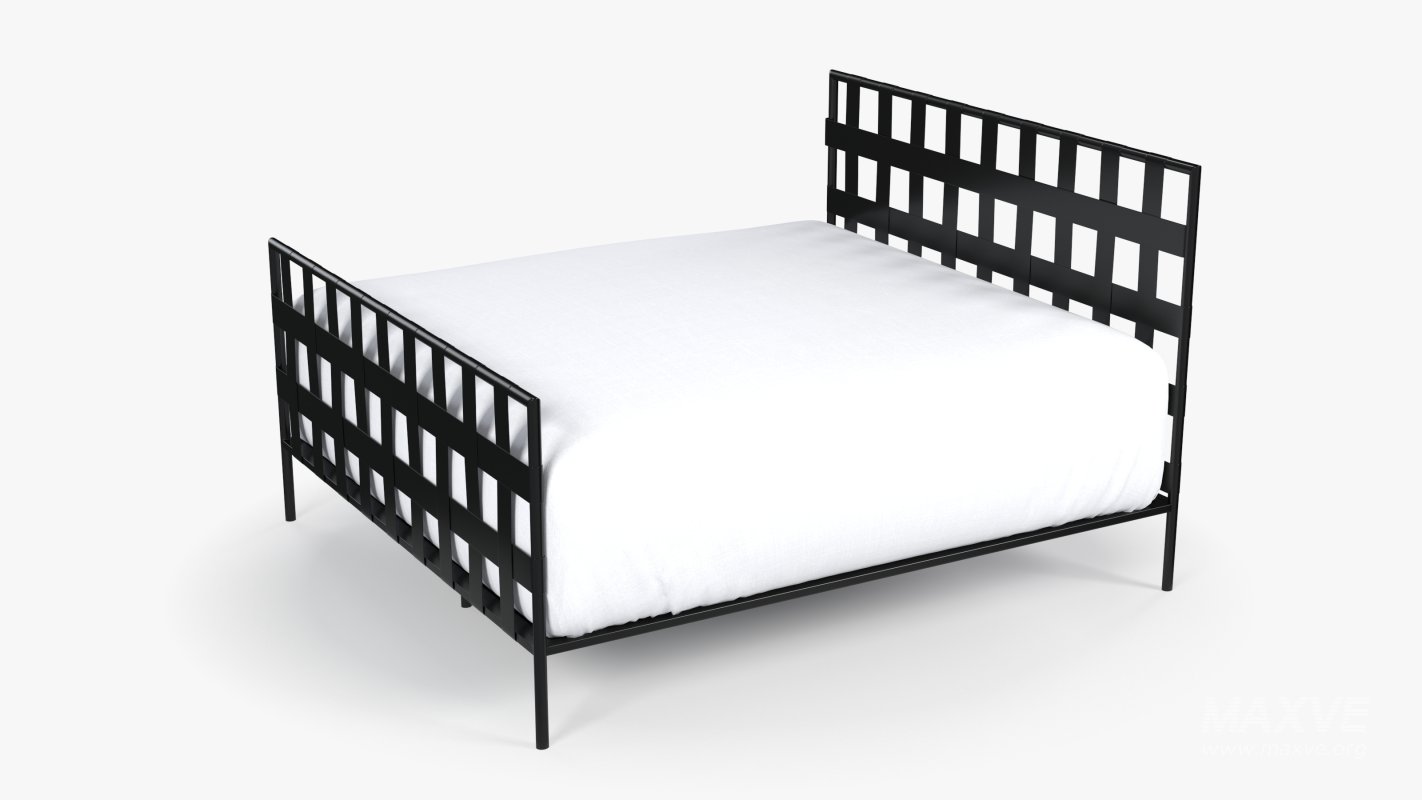 Black Metal Bed - Image 5
