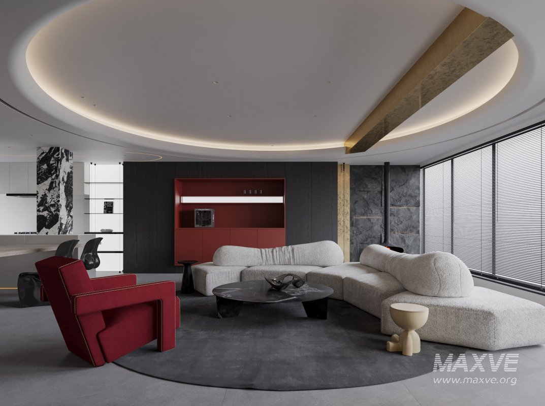 Modern living and dining room - Image 3