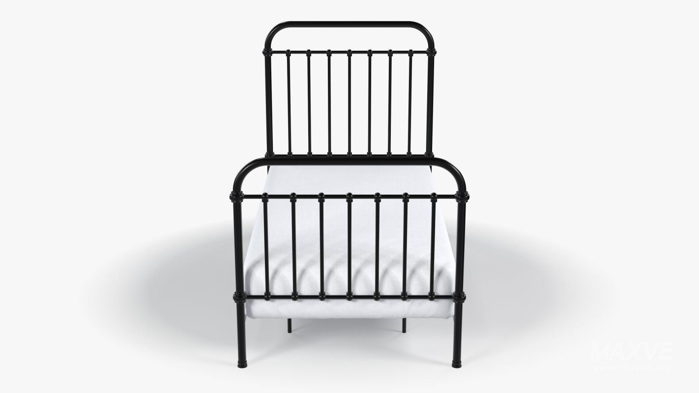 Black Metal Bed - Image 2