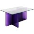 Acrylic Purple Coffee Table with Clear Top by Chairish - Thumbnail 2