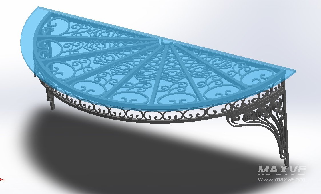 Artistic iron glass roof model: 3D printing, CNC metal processing - Image 1