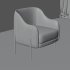 Modern Upholstered Armchair - Thumbnail 4