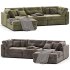 Sohla 4 Piece L Shaped Grey Boucle Sectional Sofa - Thumbnail 3