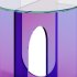 Twist Purple Blue Gradient Glass Side Table by Studio Monsoleil - Thumbnail 1