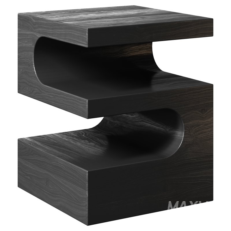 WOOOD Exclusive Toma Bijzettafel Mango Hout Zwart - Image 3