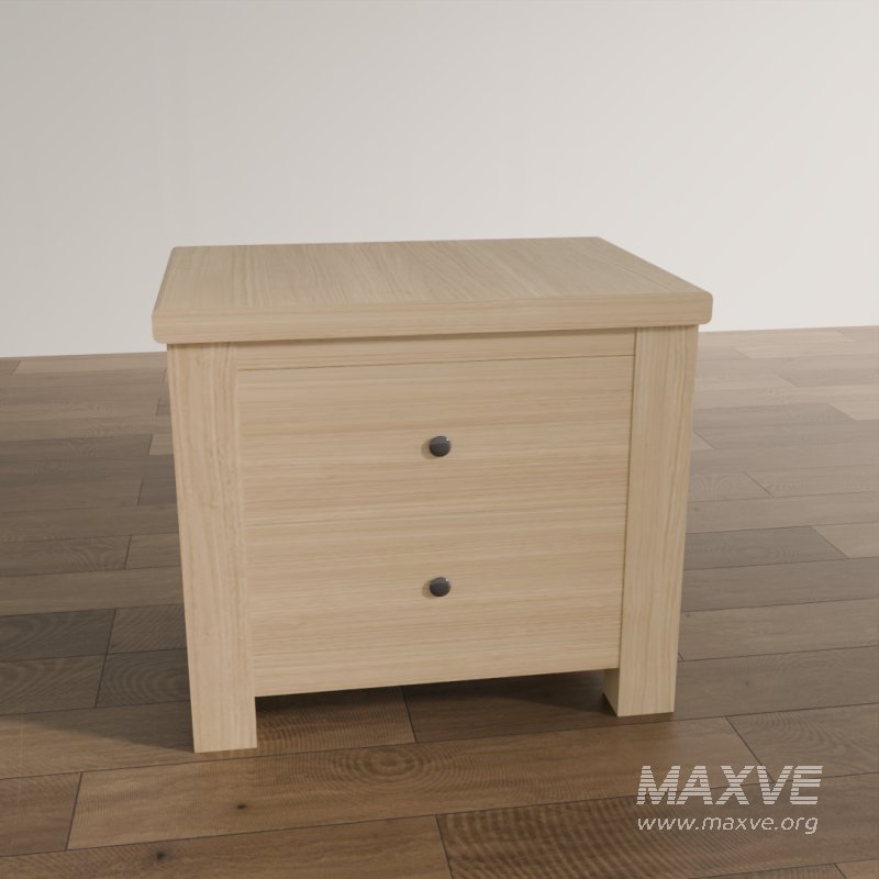 Classic Light Wood Nightstand - Image 3