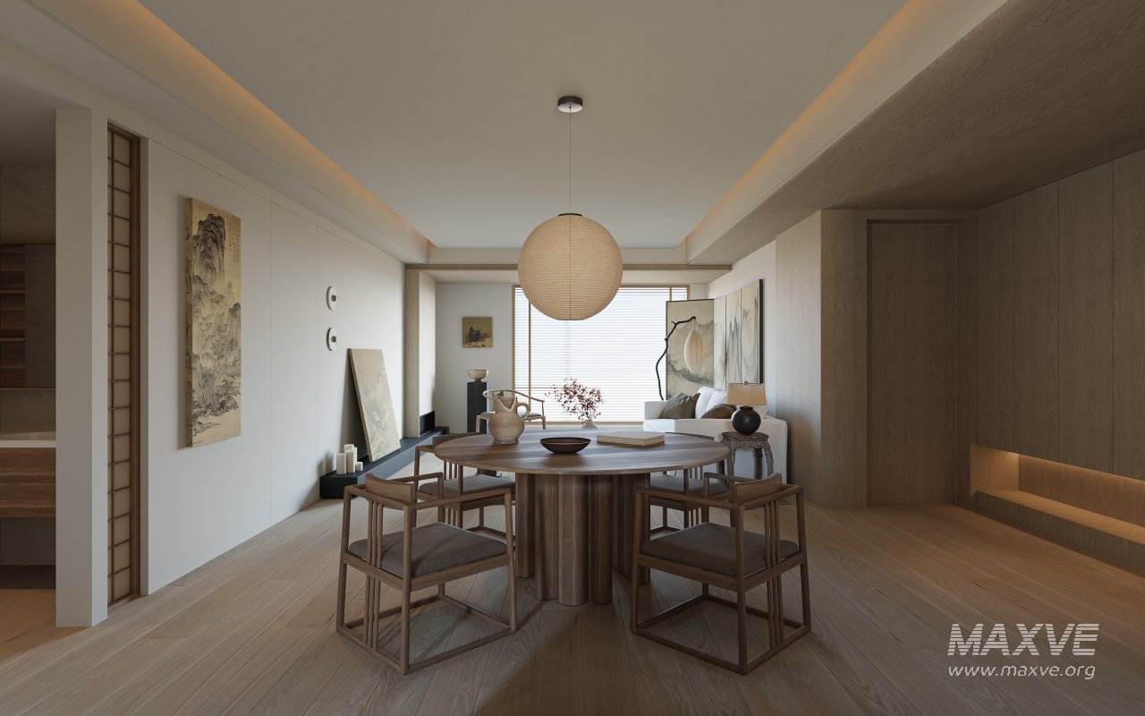 Chinese style living room and dining room - Image 3