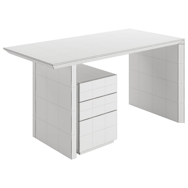 60 Modern Wooden Desk - Image 4
