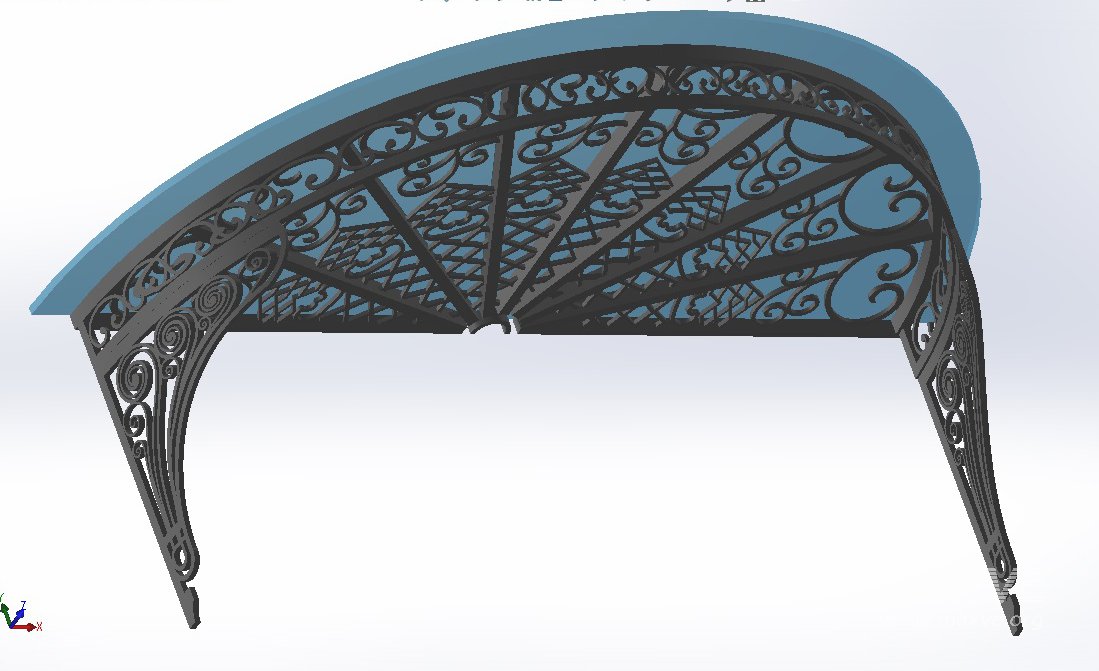 Artistic iron glass roof model: 3D printing, CNC metal processing - Image 6