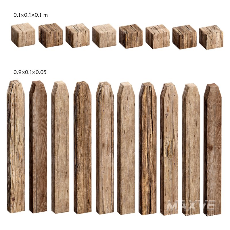 Wooden Plank & Beam Vol.02 – Medieval 3D Asset Pack/Low Poly/Game Ready - Image 6