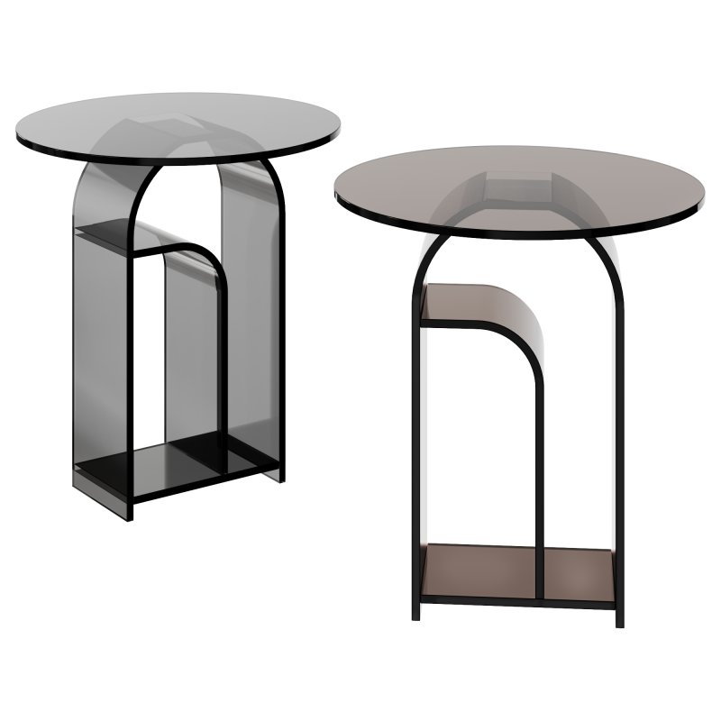 Round Acrylic Side Table by Unique Home Decor - Image 3