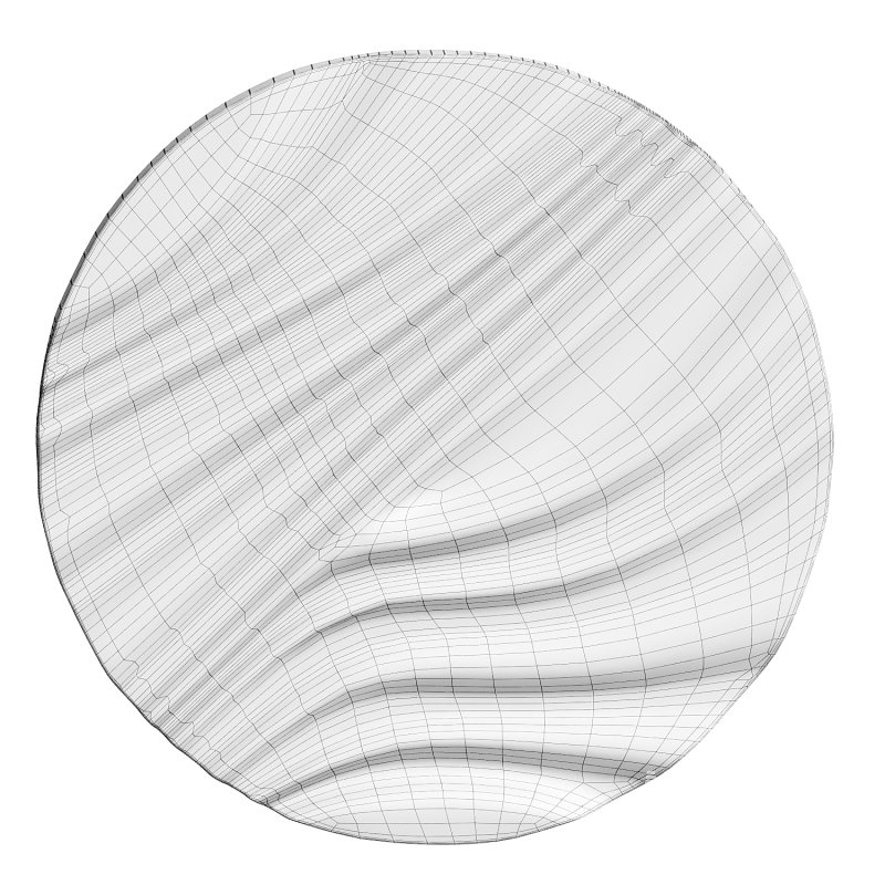 Draped Gypsum Wall Sculpture - Image 2