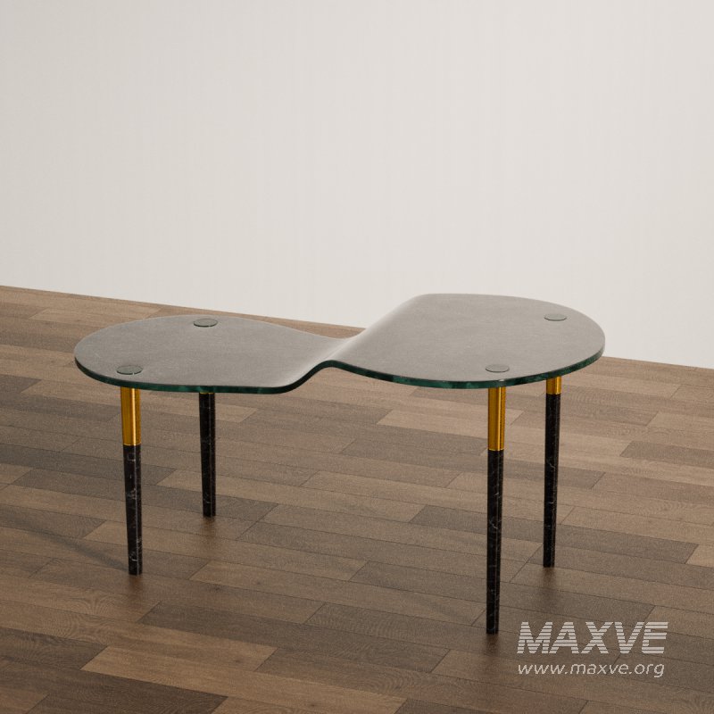 Contemporary Wavy Glass Coffee Table - Image 5