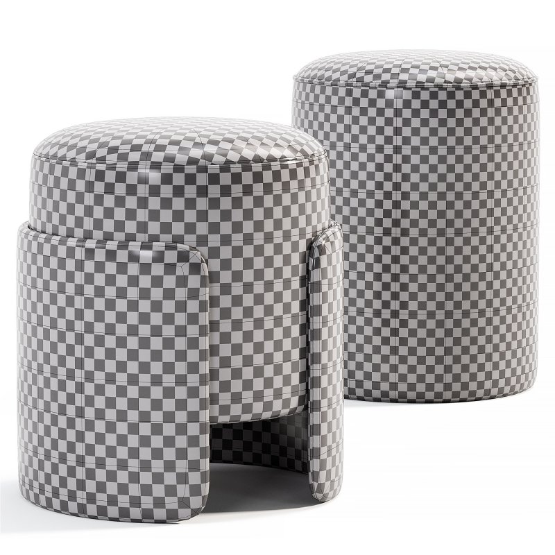 Makeup Stool,Ottoman Black Lines - Image 5