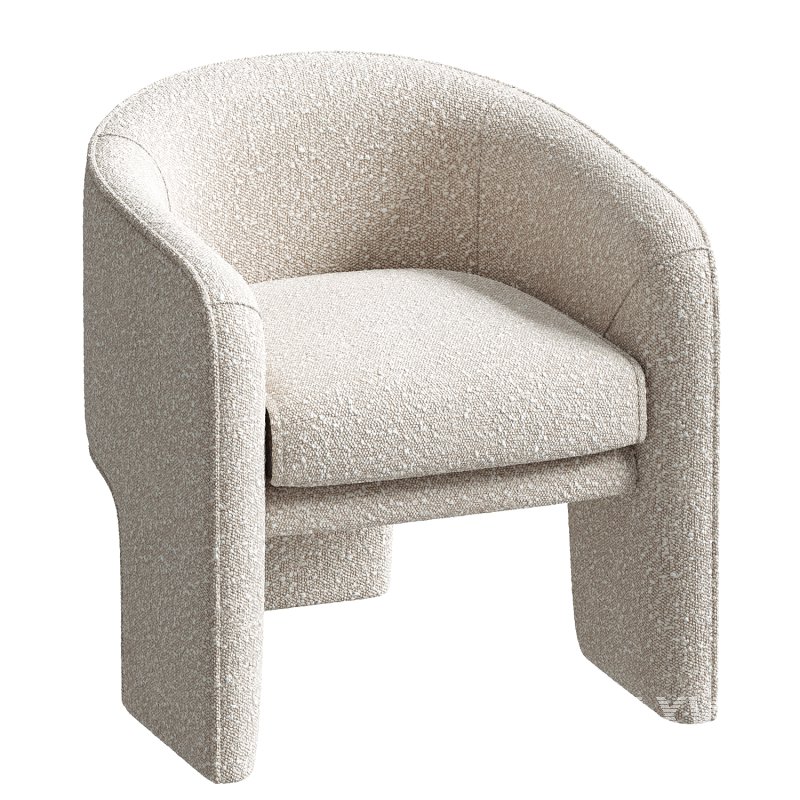 Esther Cream Boucle Armchair - Image 3