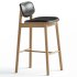 Lando Leather Bar Stool (Oak) - Thumbnail 3